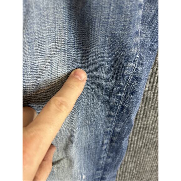 Rerock For Express Womens Capri Jeans Size 8 Blue Medium Wash Thick Stitch Y2K - Picture 5 of 11